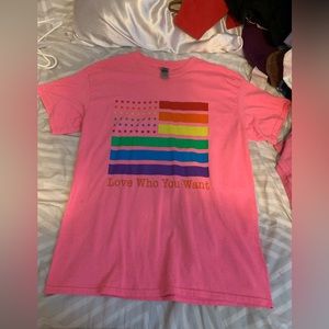 Women’s “Love Who You Want” custom made Tshirt